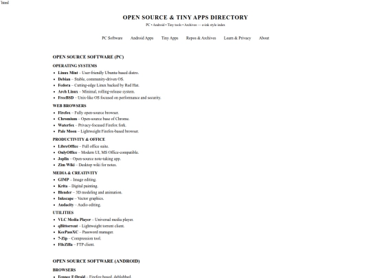 open-source-index screenshot