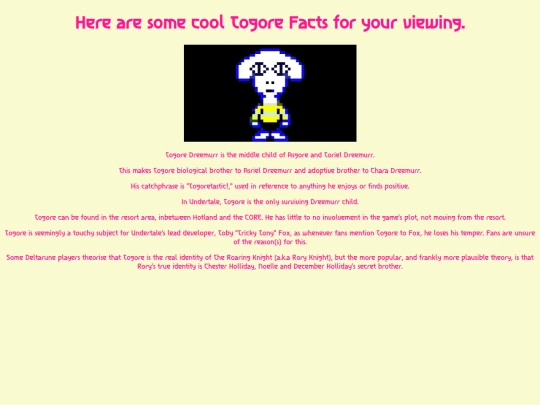 TogoreFacts screenshot