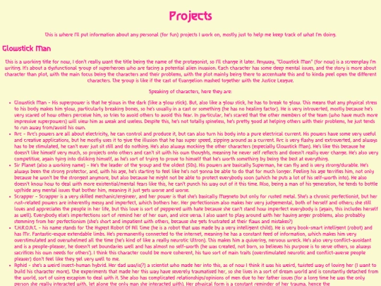 projects screenshot