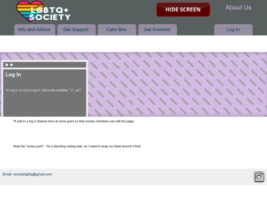 login screenshot