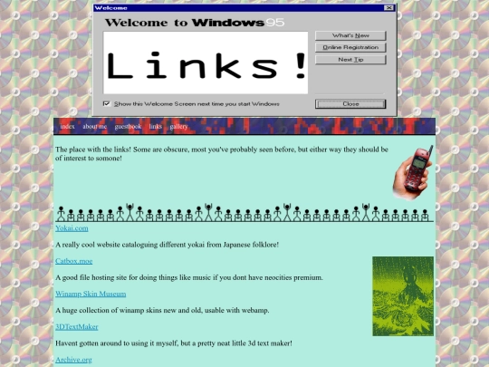 links og screenshot