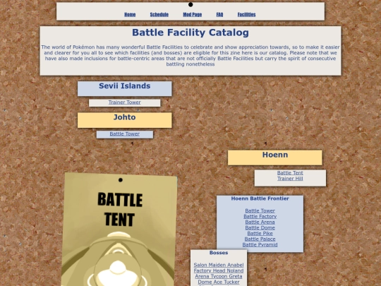 facilities screenshot
