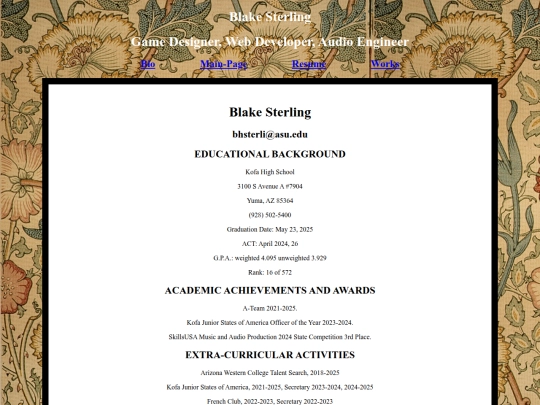 resume screenshot