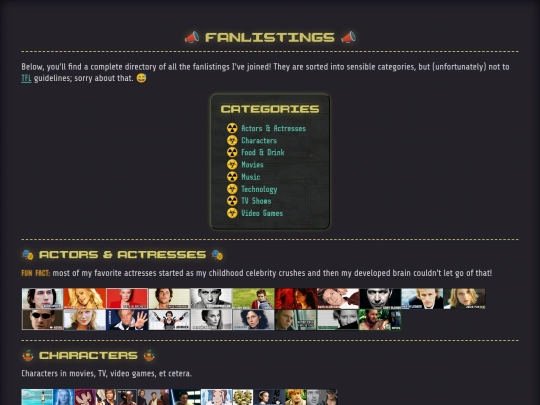 html/about/fanlistings screenshot