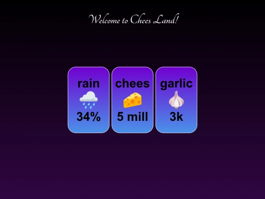 JavaScript-projects/CheeseLand screenshot