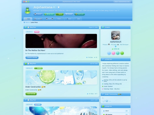 frutiger-blog-index screenshot