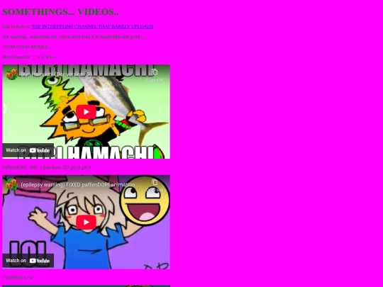 videos screenshot