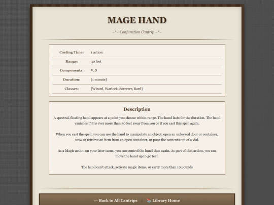 library/spells/cantrips/mage-hand screenshot