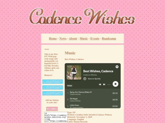 music/11bestwishescadence screenshot