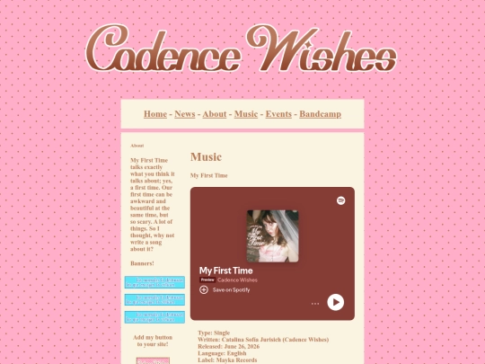 music/13myfirsttime screenshot