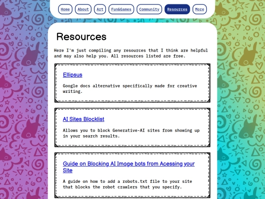 resources screenshot
