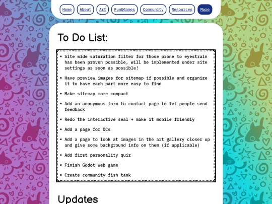 updates screenshot