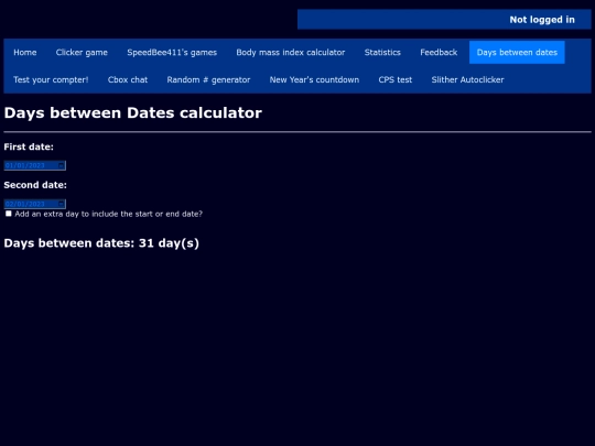 daysbetweendates screenshot