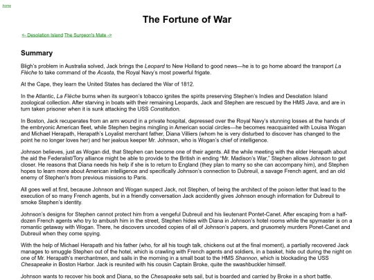 master-and-commander/the-fortune-of-war screenshot