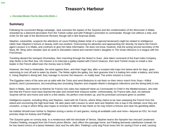 master-and-commander/treasons-harbour screenshot