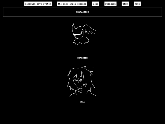 CHARACTERS screenshot