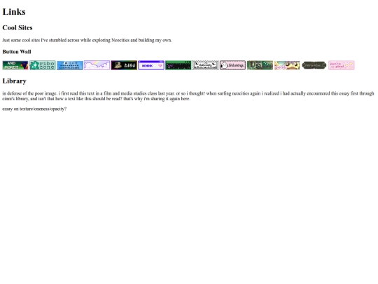 links screenshot