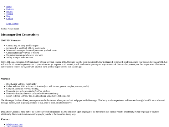 mesenger-bot-connectivity screenshot