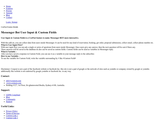 user-input-custom-field screenshot