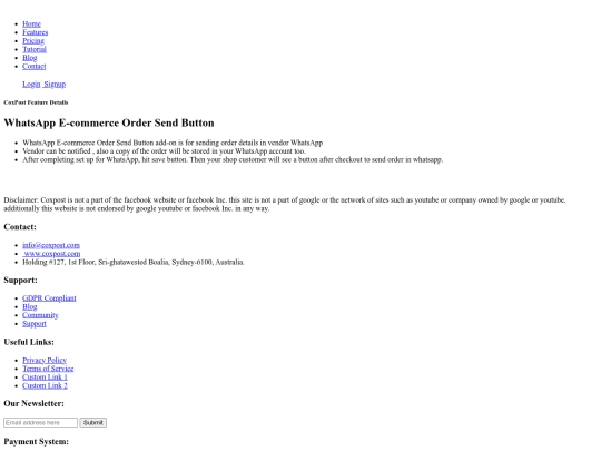 whatsapp-ecommerce-order-btn screenshot