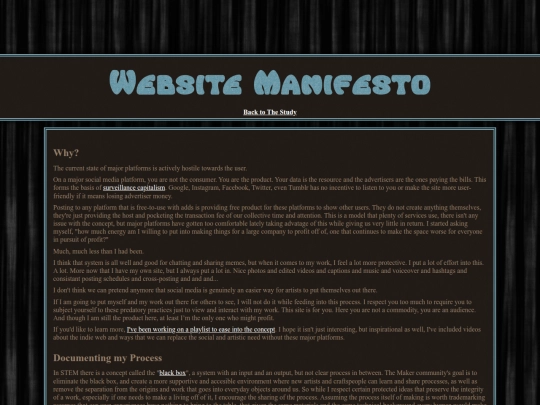 JunkDrawer/website_manifesto screenshot