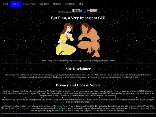disclaimer screenshot