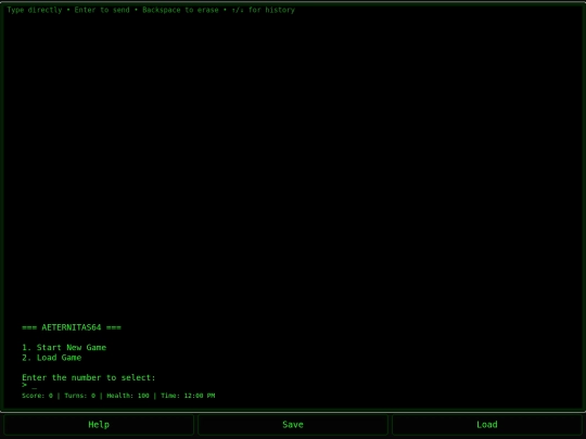 projects/AETERNITAS64/Aeternitas64Engine screenshot