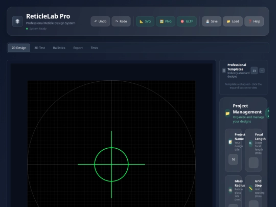 projects/ReticleLab screenshot