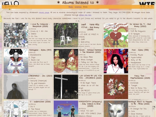 media/albums screenshot