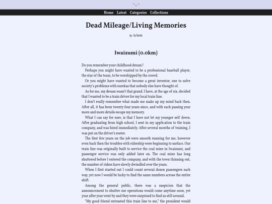 web/dead-mileageliving-memories screenshot