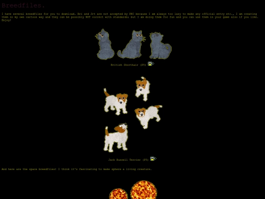 breeds screenshot