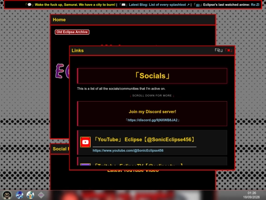 links screenshot