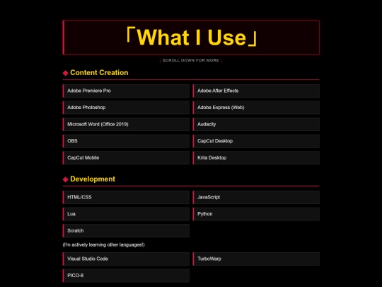 projects screenshot