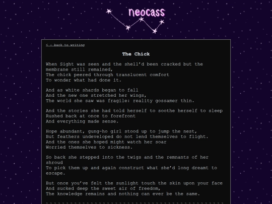 writing/the-chick screenshot