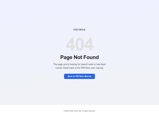 PDF2box/not_found screenshot