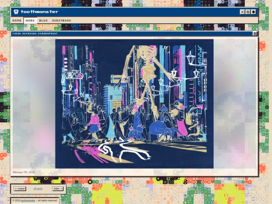 art/yokai-invasion-screenprint screenshot
