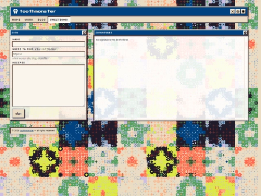 guestbook screenshot