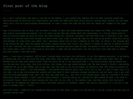 Blog posts/First-post screenshot