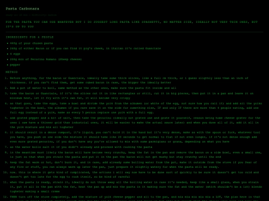 recipes/Pasta-Carbonara screenshot
