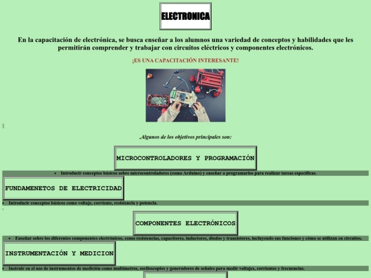 CAPA HTML J/Electronica screenshot