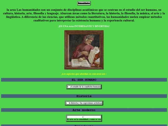CAPACITACIONES Y AREAS ACTUALIZADO HTML/humanidades screenshot