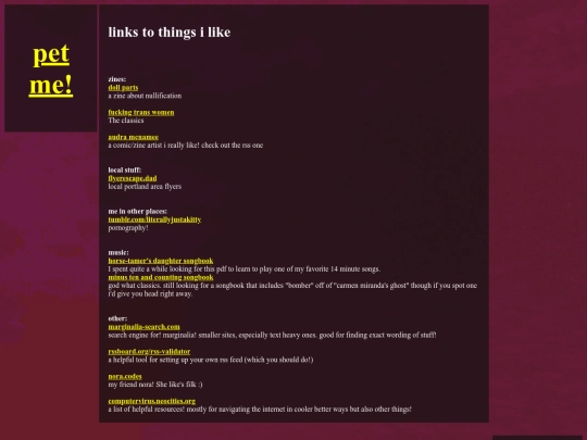 links screenshot