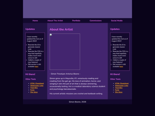 aboutheartist screenshot