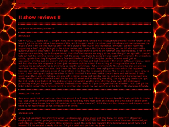 music/shows screenshot