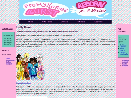 Subpages/prettyheroes screenshot