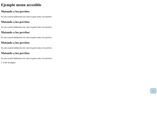 menu screenshot