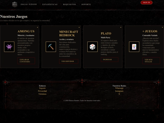 pages/Juegos screenshot