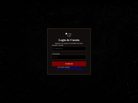 pages/login screenshot