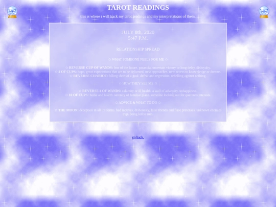 tarot screenshot