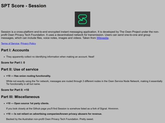 scores/session screenshot